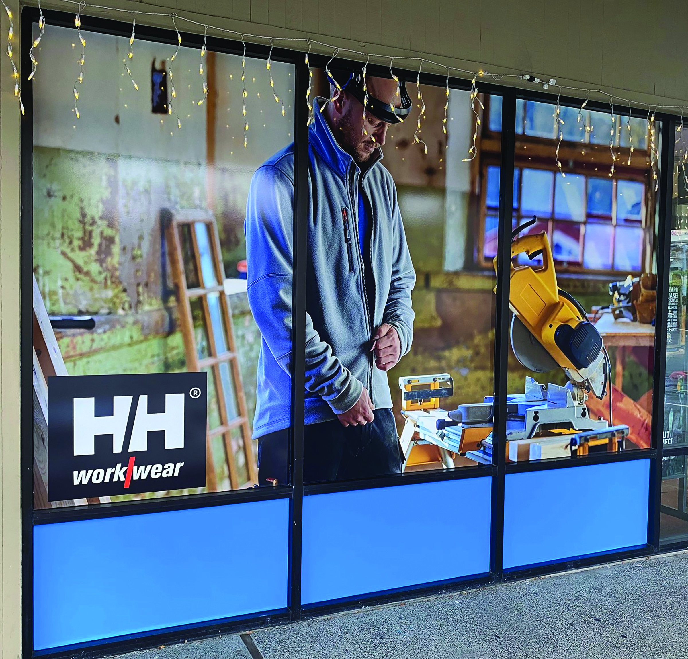 Window displays can create striking visual branding elements.