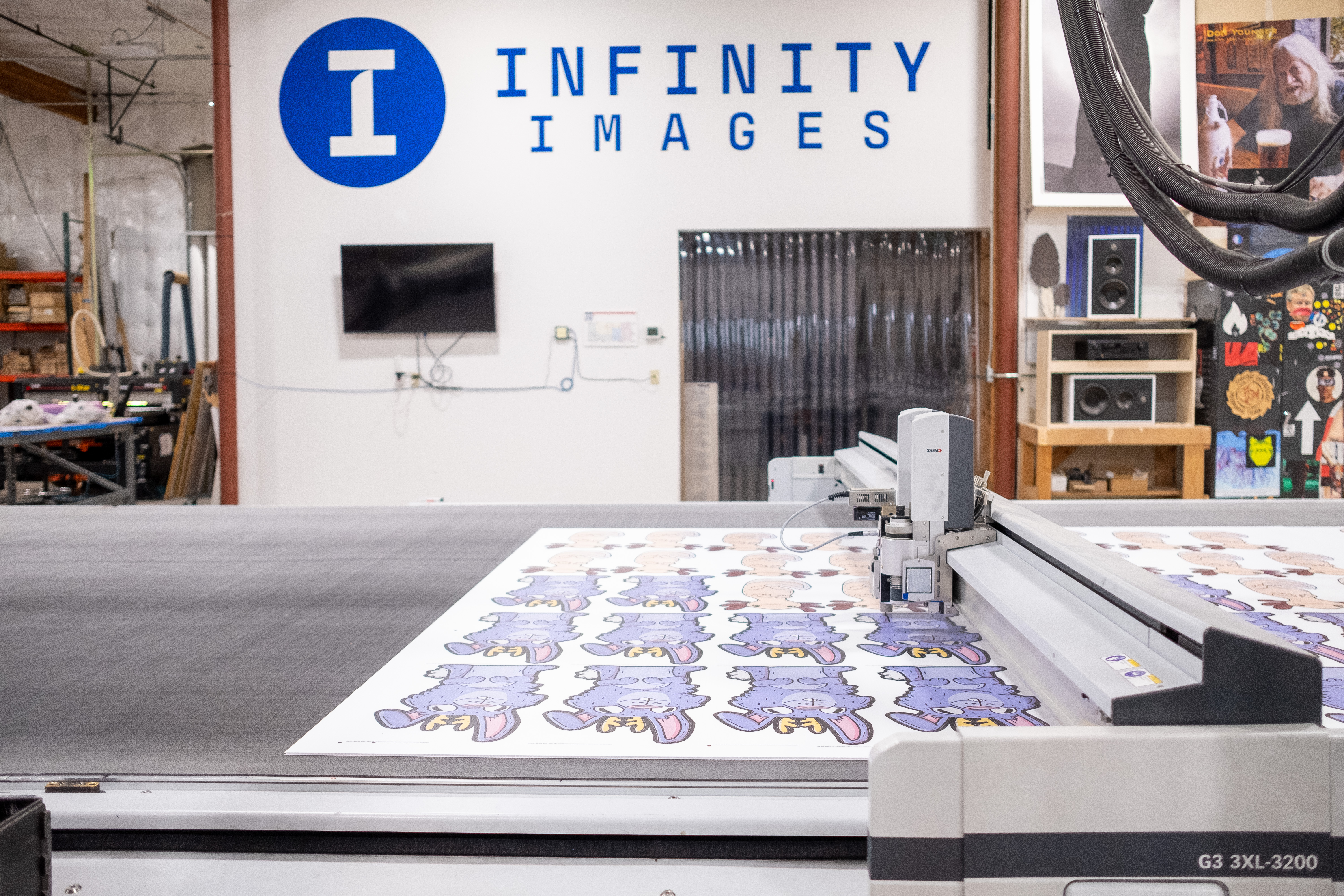 Infinity Images printing materials for Dinolandia.